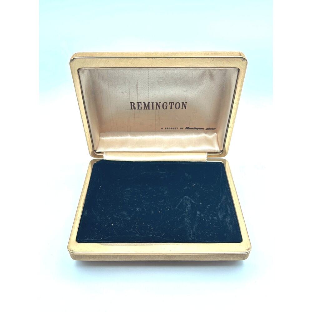 Vintage Remington Shaver Presentation Box Velvet Lined Mid Century Case